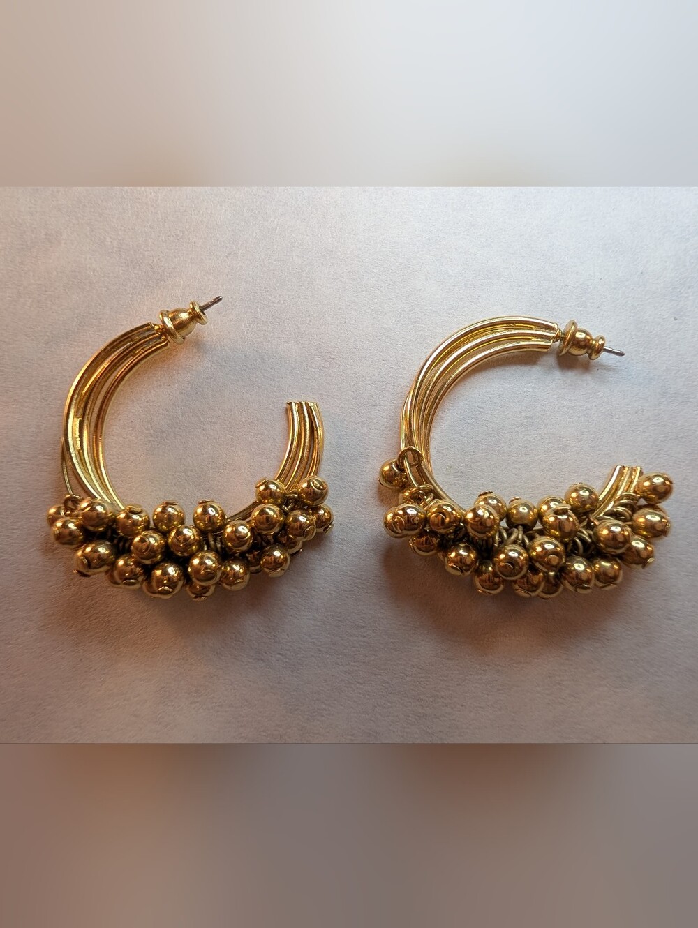 Gold Cluster Hoop Earrings - Women Jewelry